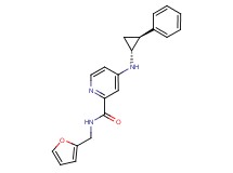 N-(2-furylmethyl)-4-{[(1R*,2S*)-2-phenylcyclopropyl]amino}-2-pyridinecarboxamide