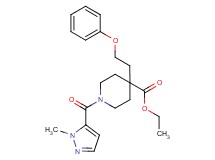 ethyl 1-[(1-methyl-1H-pyrazol-5-yl)carbonyl]-4-(2-phenoxyethyl)-4-piperidinecarboxylate
