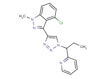 4-chloro-1-methyl-3-[1-(1-pyridin-2-ylpropyl)-1H-1,2,3-triazol-4-yl]-1H-indazole