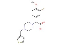 (3-fluoro-4-methoxyphenyl)[4-(3-thienylmethyl)piperazin-1-yl]acetic acid