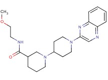 N-(2-methoxyethyl)-1'-quinoxalin-2-yl-1,4'-bipiperidine-3-carboxamide