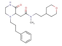 N-methyl-2-[3-oxo-1-(3-phenylpropyl)-2-piperazinyl]-N-[2-(tetrahydro-2H-pyran-4-yl)ethyl]acetamide