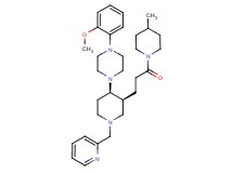 1-(2-methoxyphenyl)-4-[(3S*,4R*)-3-[3-(4-methyl-1-piperidinyl)-3-oxopropyl]-1-(2-pyridinylmethyl)-4-piperidinyl]piperazine