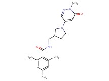 2,4,6-trimethyl-N-{[1-(1-methyl-6-oxo-1,6-dihydro-4-pyridazinyl)-3-pyrrolidinyl]methyl}benzamide