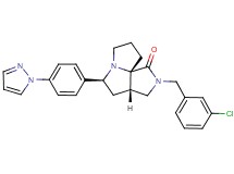(3aS*,5S*,9aS*)-2-(3-chlorobenzyl)-5-[4-(1H-pyrazol-1-yl)phenyl]hexahydro-7H-pyrrolo[3,4-g]pyrrolizin-1(2H)-one