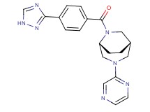 (1S*,5R*)-3-(2-pyrazinyl)-6-[4-(1H-1,2,4-triazol-3-yl)benzoyl]-3,6-diazabicyclo[3.2.2]nonane