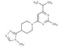 4-isopropyl-2-methyl-6-[4-(4-methyl-4H-1,2,4-triazol-3-yl)piperidin-1-yl]pyrimidine