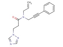 N-allyl-N-(3-phenylprop-2-yn-1-yl)-3-(1H-1,2,4-triazol-1-yl)propanamide