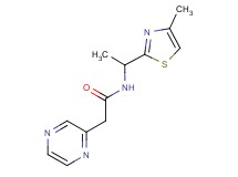 N-[1-(4-methyl-1,3-thiazol-2-yl)ethyl]-2-pyrazin-2-ylacetamide