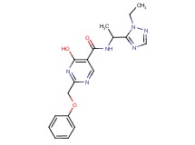 N-[1-(1-ethyl-1H-1,2,4-triazol-5-yl)ethyl]-4-hydroxy-2-(phenoxymethyl)pyrimidine-5-carboxamide