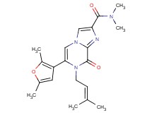 6-(2,5-dimethyl-3-furyl)-N,N-dimethyl-7-(3-methylbut-2-en-1-yl)-8-oxo-7,8-dihydroimidazo[1,2-a]pyrazine-2-carboxamide