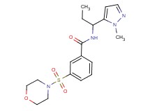 N-[1-(1-methyl-1H-pyrazol-5-yl)propyl]-3-(morpholin-4-ylsulfonyl)benzamide