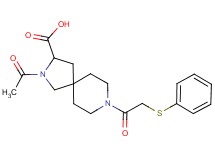 2-acetyl-8-[(phenylthio)acetyl]-2,8-diazaspiro[4.5]decane-3-carboxylic acid