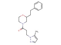 4-[3-(5-methyl-1H-pyrazol-1-yl)propanoyl]-2-(2-phenylethyl)morpholine