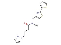 N-methyl-4-(1H-pyrazol-1-yl)-N-{[2-(2-thienyl)-1,3-thiazol-4-yl]methyl}butanamide
