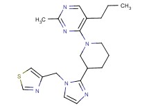 2-methyl-5-propyl-4-{3-[1-(1,3-thiazol-4-ylmethyl)-1H-imidazol-2-yl]piperidin-1-yl}pyrimidine