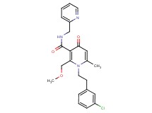 1-[2-(3-chlorophenyl)ethyl]-2-(methoxymethyl)-6-methyl-4-oxo-N-(2-pyridinylmethyl)-1,4-dihydro-3-pyridinecarboxamide
