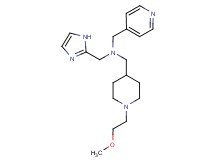 (1H-imidazol-2-ylmethyl){[1-(2-methoxyethyl)-4-piperidinyl]methyl}(4-pyridinylmethyl)amine