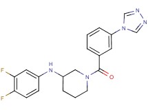 N-(3,4-difluorophenyl)-1-[3-(4H-1,2,4-triazol-4-yl)benzoyl]-3-piperidinamine
