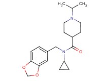 N-(1,3-benzodioxol-5-ylmethyl)-N-cyclopropyl-1-isopropylpiperidine-4-carboxamide