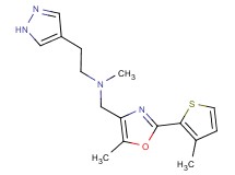 N-methyl-N-{[5-methyl-2-(3-methyl-2-thienyl)-1,3-oxazol-4-yl]methyl}-2-(1H-pyrazol-4-yl)ethanamine