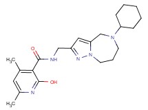N-[(5-cyclohexyl-5,6,7,8-tetrahydro-4H-pyrazolo[1,5-a][1,4]diazepin-2-yl)methyl]-2-hydroxy-4,6-dimethylnicotinamide