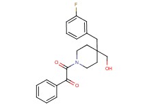 2-[4-(3-fluorobenzyl)-4-(hydroxymethyl)-1-piperidinyl]-2-oxo-1-phenylethanone