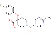 4-(4-fluorophenoxy)-1-[(2-methylpyrimidin-5-yl)carbonyl]piperidine-4-carboxylic acid