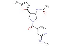 N-[(3S*,4R*)-1-[2-(methylamino)isonicotinoyl]-4-(5-methyl-2-furyl)-3-pyrrolidinyl]acetamide