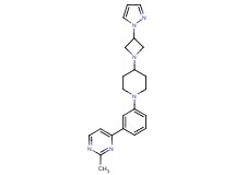 2-methyl-4-(3-{4-[3-(1H-pyrazol-1-yl)-1-azetidinyl]-1-piperidinyl}phenyl)pyrimidine