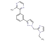 2-(3-{1-[(1-ethyl-1H-imidazol-2-yl)methyl]-1H-pyrazol-3-yl}phenyl)-3-methylpyrazine