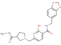 N-(1,3-benzodioxol-5-ylmethyl)-2-hydroxy-6-({3-[(methylamino)carbonyl]-1-pyrrolidinyl}methyl)nicotinamide