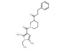 1-{1-[(1-ethyl-2,5-dimethyl-1H-pyrrol-3-yl)carbonyl]-3-piperidinyl}-3-phenyl-1-propanone