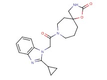 8-[(2-cyclopropyl-1H-benzimidazol-1-yl)acetyl]-1-oxa-3,8-diazaspiro[4.6]undecan-2-one