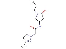 2-(3-methyl-4,5-dihydro-1H-pyrazol-1-yl)-N-(5-oxo-1-propylpyrrolidin-3-yl)acetamide