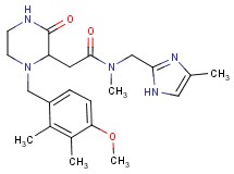 2-[1-(4-methoxy-2,3-dimethylbenzyl)-3-oxo-2-piperazinyl]-N-methyl-N-[(4-methyl-1H-imidazol-2-yl)methyl]acetamide