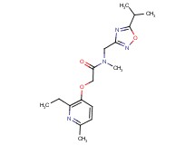 2-[(2-ethyl-6-methyl-3-pyridinyl)oxy]-N-[(5-isopropyl-1,2,4-oxadiazol-3-yl)methyl]-N-methylacetamide