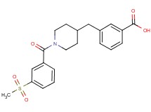 3-({1-[3-(methylsulfonyl)benzoyl]-4-piperidinyl}methyl)benzoic acid