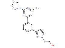 2-(3-{3-[6-methyl-2-(1-pyrrolidinyl)-4-pyrimidinyl]phenyl}-1H-pyrazol-1-yl)ethanol