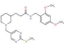 N-(2,4-dimethoxybenzyl)-3-(1-{[2-(methylthio)-5-pyrimidinyl]methyl}-3-piperidinyl)propanamide