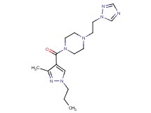 1-[(3-methyl-1-propyl-1H-pyrazol-4-yl)carbonyl]-4-[2-(1H-1,2,4-triazol-1-yl)ethyl]piperazine