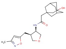 2-(3-hydroxy-1-adamantyl)-N-{(3R*,4S*)-4-[(3-methylisoxazol-5-yl)methyl]tetrahydrofuran-3-yl}acetamide