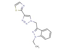1-ethyl-3-{[4-(1,3-thiazol-2-yl)-1H-1,2,3-triazol-1-yl]methyl}-1H-indazole