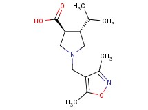 (3S*,4S*)-1-[(3,5-dimethyl-4-isoxazolyl)methyl]-4-isopropyl-3-pyrrolidinecarboxylic acid