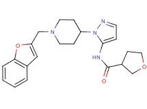 N-{1-[1-(1-benzofuran-2-ylmethyl)-4-piperidinyl]-1H-pyrazol-5-yl}tetrahydro-3-furancarboxamide