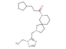 7-(3-cyclopentylpropanoyl)-2-[(1-ethyl-1H-1,2,4-triazol-5-yl)methyl]-2,7-diazaspiro[4.5]decane
