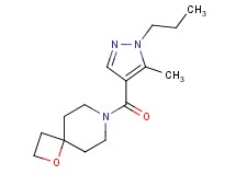 7-[(5-methyl-1-propyl-1H-pyrazol-4-yl)carbonyl]-1-oxa-7-azaspiro[3.5]nonane