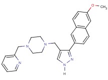 1-{[3-(6-methoxy-2-naphthyl)-1H-pyrazol-4-yl]methyl}-4-(2-pyridinylmethyl)piperazine