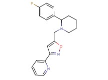 2-(5-{[2-(4-fluorophenyl)-1-piperidinyl]methyl}-3-isoxazolyl)pyridine