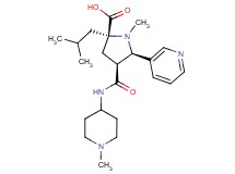 (2S*,4S*,5R*)-2-isobutyl-1-methyl-4-{[(1-methylpiperidin-4-yl)amino]carbonyl}-5-pyridin-3-ylpyrrolidine-2-carboxylic acid
